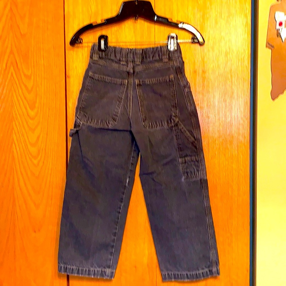 Arizona gray size 8 carpenter jeans adjustable waist boy’s denim 6 pockets VGUC